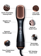 2-in-1 Hair Styling Brush – فرشاة الشعر 2 في 1 للتصفيف والتمليس