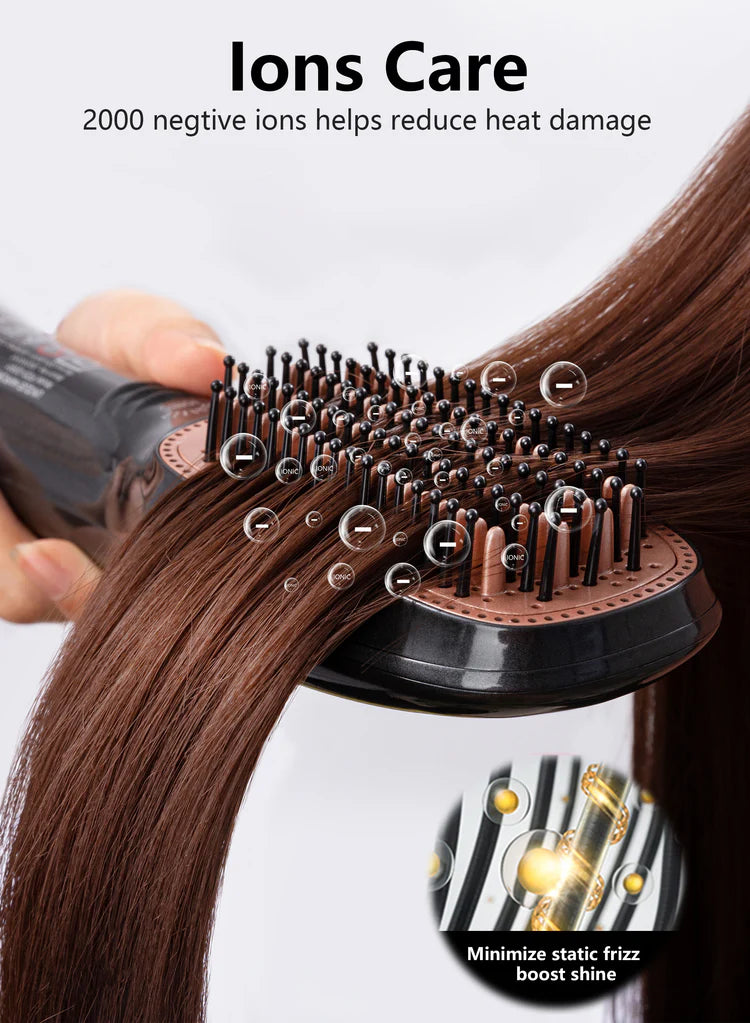 2-in-1 Hair Styling Brush – فرشاة الشعر 2 في 1 للتصفيف والتمليس