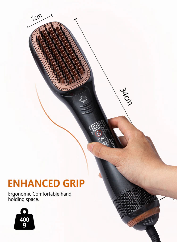 2-in-1 Hair Styling Brush – فرشاة الشعر 2 في 1 للتصفيف والتمليس