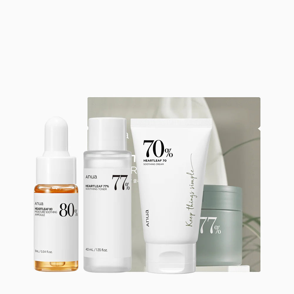 Heartleaf Soothing Trial Kit – مجموعة تجريبية هارت ليف المهدئة (4 قطع)